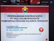 Soal Perpanjangan KK PT Vale, Pemrov Sultra Ajak Pemprov Sulsel dan Sulteng Duduk Bersama