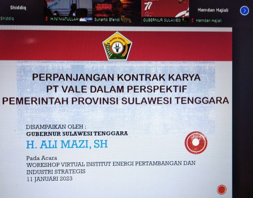 Soal Perpanjangan KK PT Vale, Pemrov Sultra Ajak Pemprov Sulsel dan Sulteng Duduk Bersama