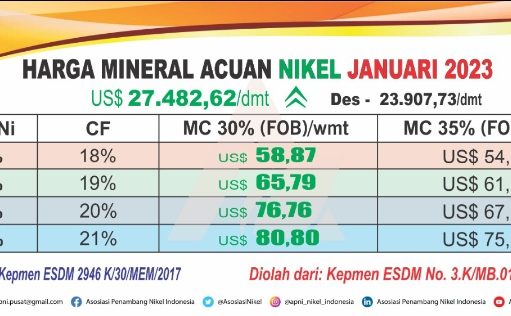 Trader Bakal Tersenyum, HPM Nikel Januari Terkerek US$ 7,94 WMT