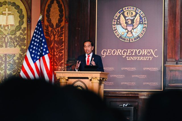 Presiden Jokowi di Georgetown University