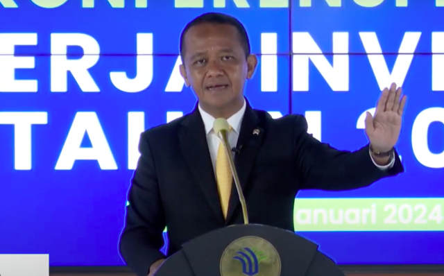Menteri Investasi/Kepala Badan Koordinasi Penanaman Modal (BKPM) Bahlil Lahadalia. (Foto: tangkapan layar Youtube Kementerian Investasi / BKPM)
