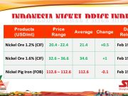 Update INPI: NPI Turun US$0,1/dmt pada 19 Februari 2024 Harga INPI