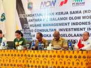 Smelter Nikel Pertama di Sorong akan Segera Dibangun Penandatanganan kerjasama pembangunan smelter nikel berskala nasional oleh tiga perusahaan besar. (Foto: dok. MPR RI)