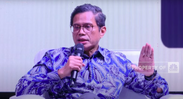 Wakil Menteri Luar Negeri Pahala Nugraha Mansury. (Tangkapan layar MINDialogue, CNBC Indonesia)