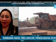 APNI Respons Baik Peluncuran Simbara Nikel dan Timah Sekretaris Umum Asosiasi Penambang Nikel Indonesia (Sekum APNI), Meidy Katrin Lengkey. (Tangkapan layar program Investor Market Today-nya ID TV)