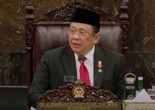 Ketua Majelis Permusyawaratan Rakyat (MPR), Bambang Soesatyo (Bamsoet). (Tangkapan layar youtube DPR RI) Ketua Majelis Permusyawaratan Rakyat (MPR), Bambang Soesatyo (Bamsoet). (Tangkapan layar youtube DPR RI)