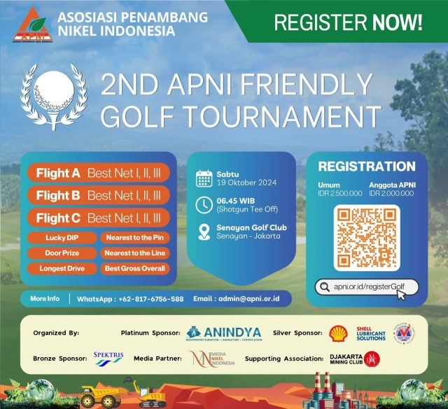 Pertandingan golf persahabatan dengan "2nd APNI Friendly Golf Tournament yang akan diselenggarakan Asosiasi Penambang Nikel Indonesia (APNI). (Dok. APNI)