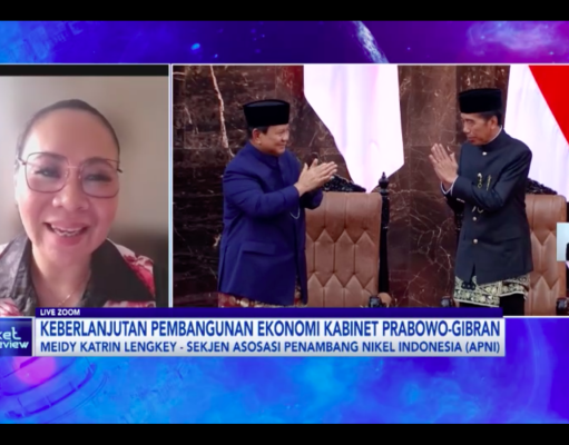 Pandangan dan Harapan APNI Terhadap Keberlanjutan Pembangunan Ekonomi Kabinet Prabowo-Gibran Sekretaris Umum Asosiasi Penambang Nikel Indonesia (APNI), Meidy Katrin Lengkey dalam Market Review, IDX Channel. (Tangkapan layar Market Review, IDX Channel Live).