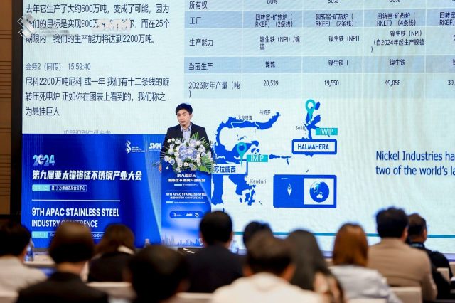 Head of Sustainability, Muchtazar, saat menjadi pembicara dalam acara 9th APAC Stainless Steel Conference di Xiamen, China. (Dok. Nickel Industries Limited) Head of Sustainability, Muchtazar, saat menjadi pembicara dalam acara 9th APAC Stainless Steel Conference di Xiamen, China. (Dok. Nickel Industries Limited)