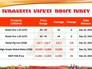 INPI 23 Desember 2024: Harga Bijih Nikel Stabil, kecuali NPI, MHP, dan HG Nickel Matte