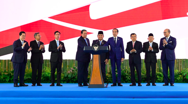 Presiden Prabowo Subianto saat meluncurkan Badan Pengelola Investasi Daya Anagata Nusantara (Danantara). (dok. Kepresidenan)