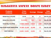 APNI Rilis INPI Terbaru per 24 November 2025, Harga Nikel Bergerak Bervariasi