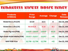 INPI 22 Desember 2025: NPI, Matte, dan MHP Menguat, Bijih Nikel Stabil