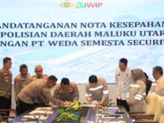 Perkuat Sinergisitas, Polda Malut dan PT Weda Semesta Security Tanda Tangani MOU