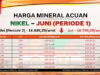 Harga Nikel Juni 2026 P 1 Turun Tipis, HPM Bijih Melemah di Seluruh Kadar