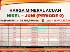 Harga Nikel Juni 2026 P2 Kembali Melemah, HPM Bijih Turun di Seluruh Kadar
