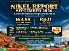 Laporan Nikel APNI, September 2026: Produksi Bijih Capai 163,85 Juta Ton, PNBP Rp21 Triliun
