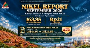 Laporan Nikel APNI, September 2026: Produksi Bijih Capai 163,85 Juta Ton, PNBP Rp21 Triliun