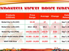 INPI 7 September 2026: Harga Nikel Kompak Turun, MHP dan HGNM Tertekan Paling Dalam