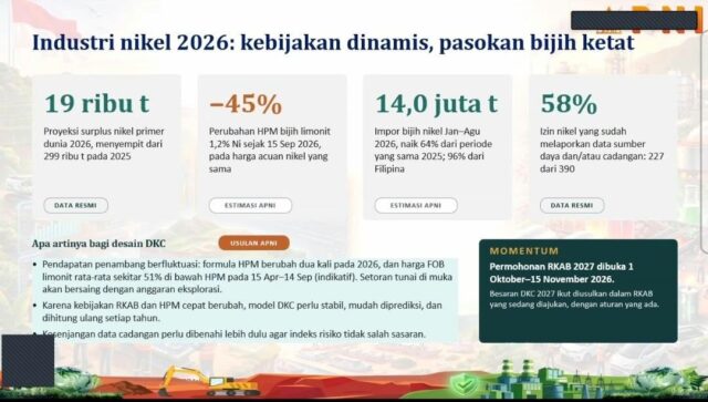 Pemaparan APNI dalam FGD Pengembangan Model Penentuan Dana Ketahanan Cadangan Badan Usaha Pertambangan Mineral (doc. Tangkapan Layar)