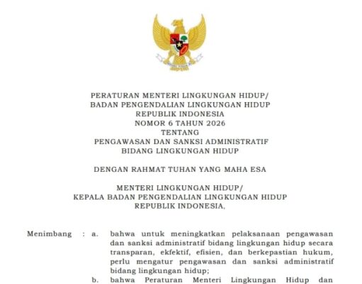 Aturan Baru KLH, Denda Pelanggaran Lingkungan Maksimal Rp3 Miliar