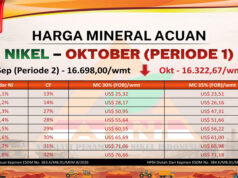 Harga Nikel Oktober 2026 Periode 1 Turun Tajam, HMA Jadi US$16.322,67
